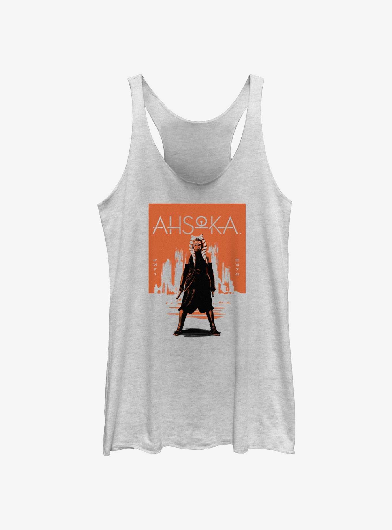 Star Wars Ahsoka Action Stance Girls Tank, WHITE HTR, hi-res