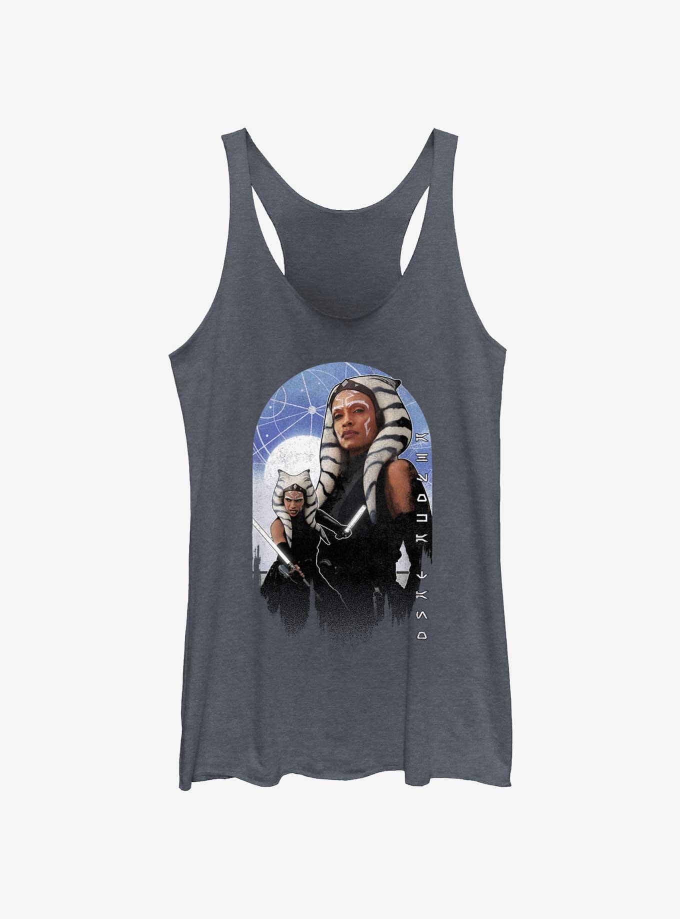 Star Wars Ahsoka Celestial Warrior Girls Tank, NAVY HTR, hi-res