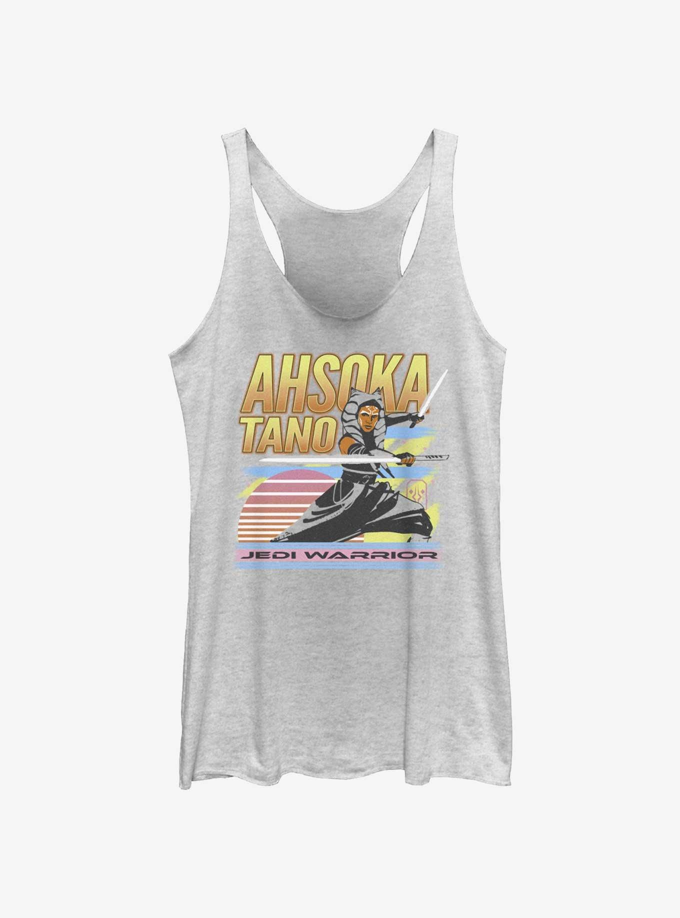Star Wars Ahsoka Jedi Retro Warrior Girls Tank, WHITE HTR, hi-res