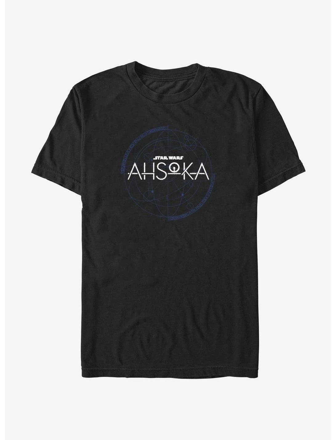 Star Wars Ahsoka Planetary Logo T-Shirt, BLACK, hi-res