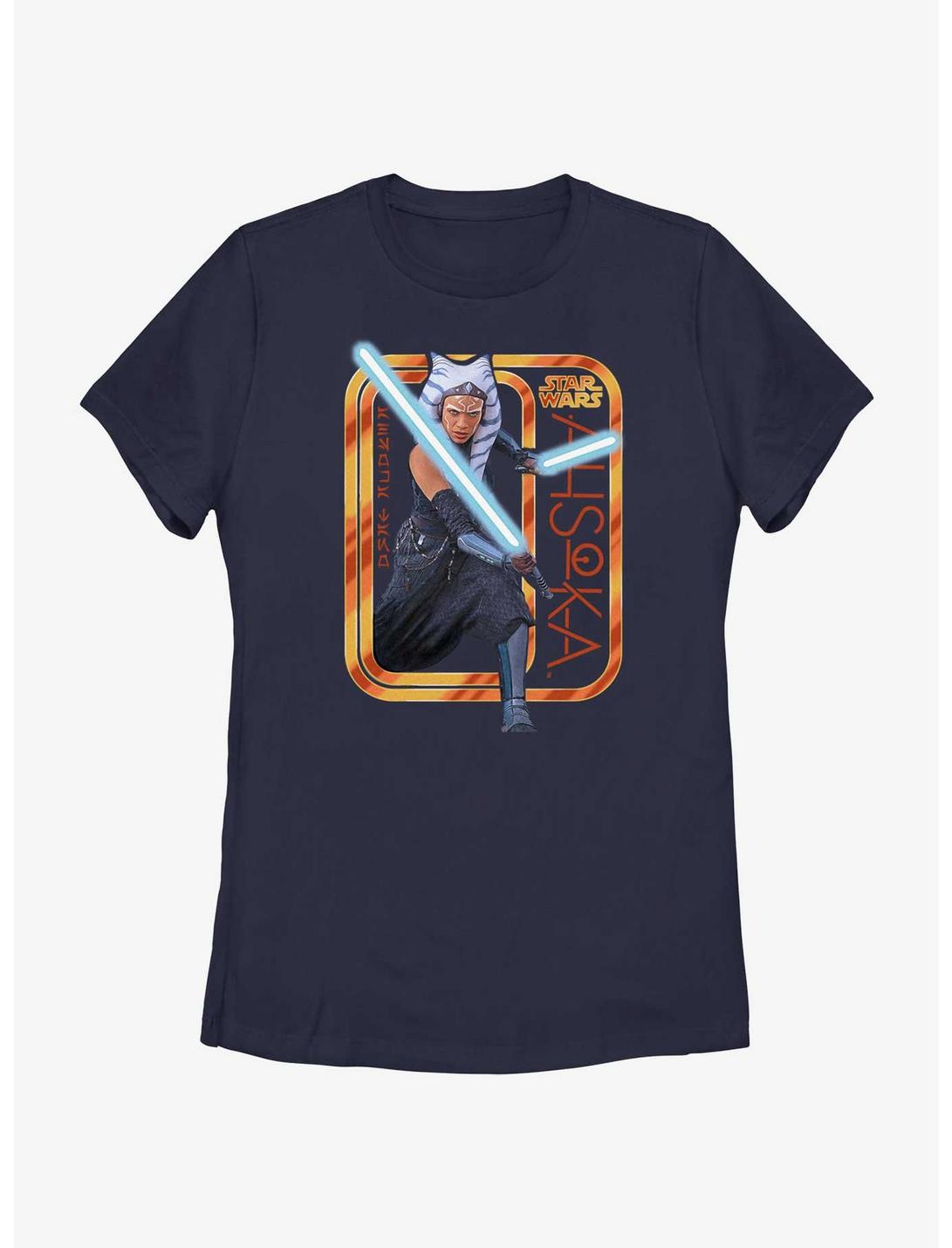 Star Wars Ahsoka Saber Badge Womens T-Shirt, NAVY, hi-res