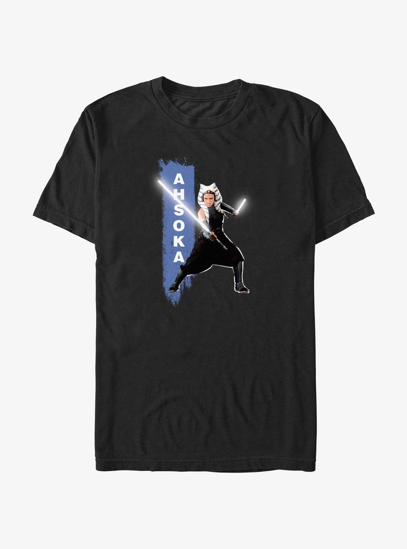 Star Wars Ahsoka Two Sabers T-Shirt, BLACK, hi-res