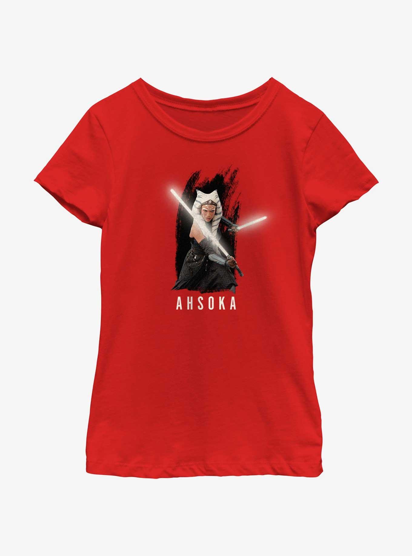 Star Wars Ahsoka Anakin's Padawan Youth Girls T-Shirt, RED, hi-res