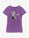 Star Wars Ahsoka Jedi Sketch Youth Girls T-Shirt, PURPLE BERRY, hi-res
