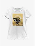 Star Wars Ahsoka Circular Saber Youth Girls T-Shirt, WHITE, hi-res