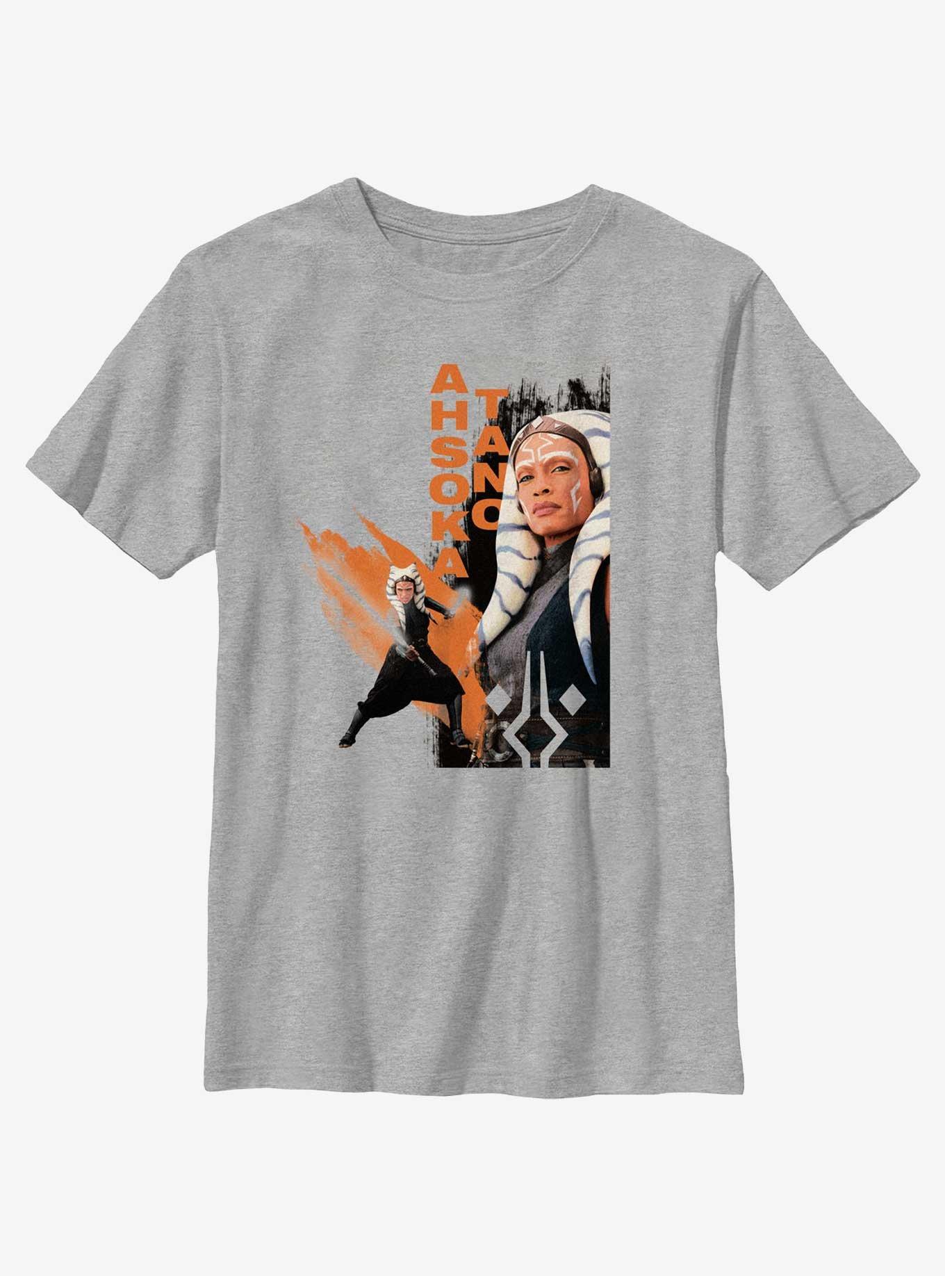 Star Wars Ahsoka Portrait Swoosh Youth T-Shirt, , hi-res