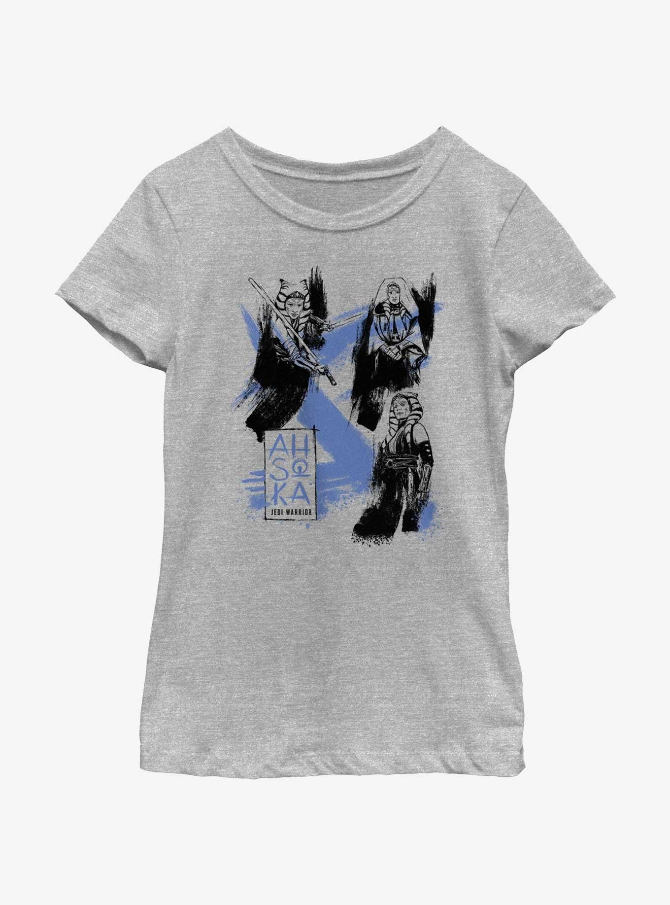 Star Wars Ahsoka Jedi Strokes Youth Girls T-Shirt, , hi-res