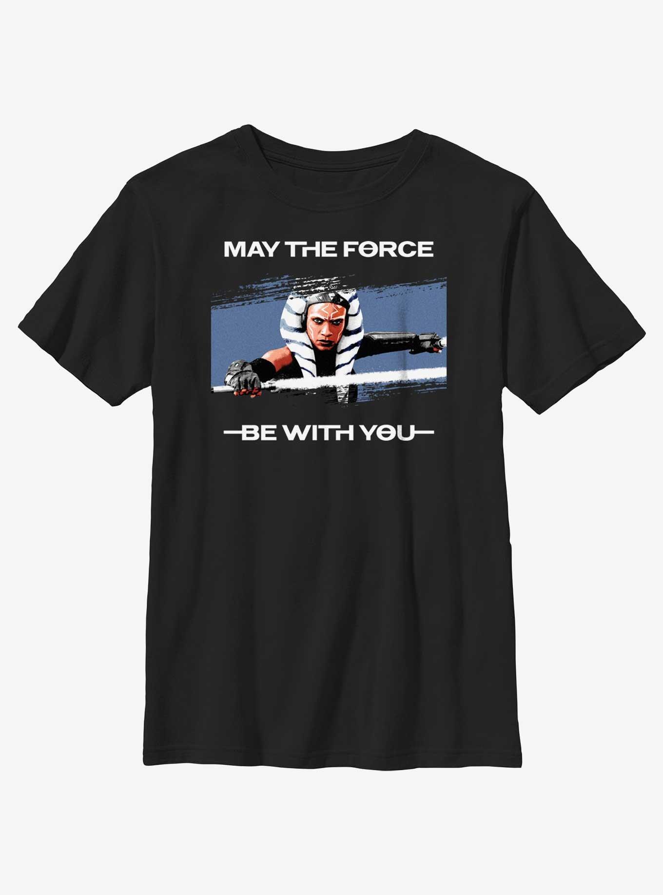 Star Wars Ahsoka May The Force Be With You Portrait Youth T-Shirt, , hi-res