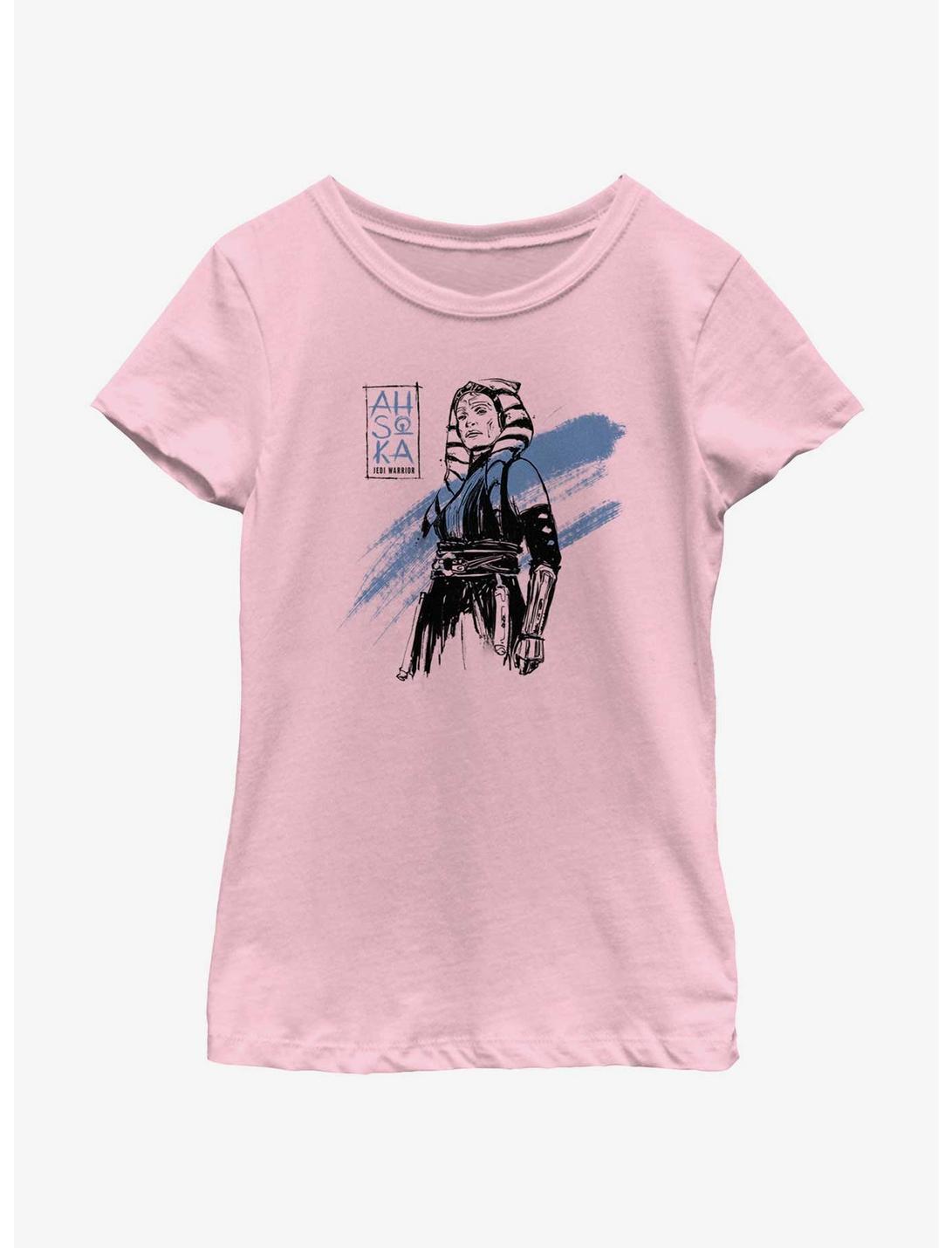 Star Wars Ahsoka Inky Ahsoka Youth Girls T-Shirt, PINK, hi-res