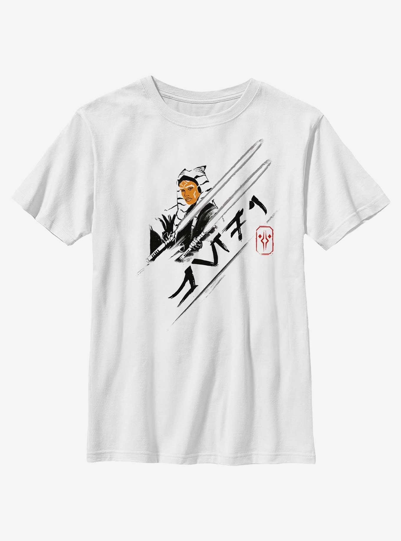 Star Wars Ahsoka Dual Wield Saber Youth T-Shirt, , hi-res