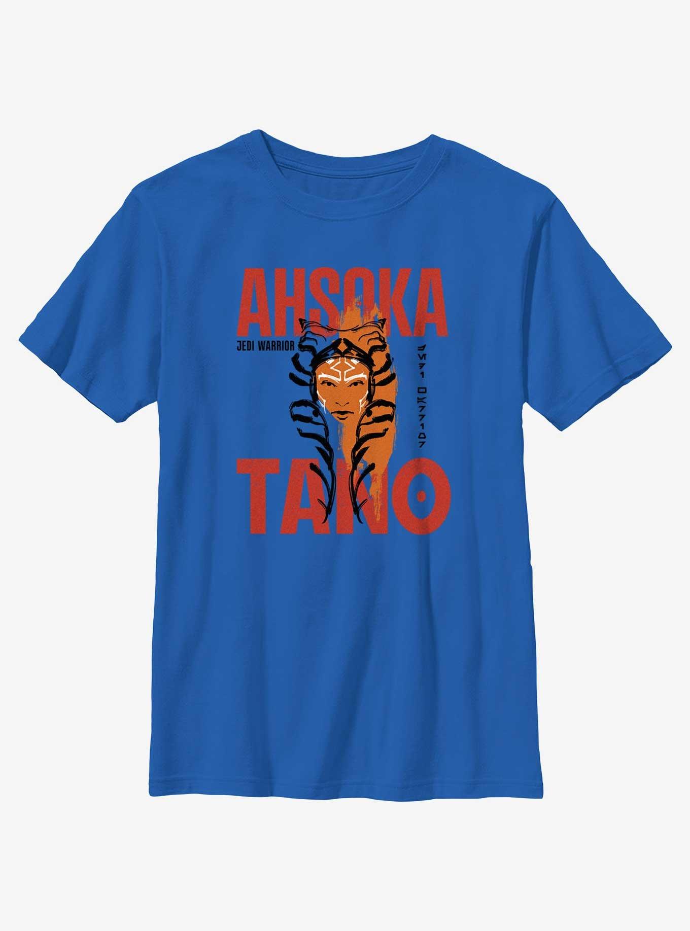 Star Wars Ahsoka Face Overlay Youth T-Shirt, , hi-res