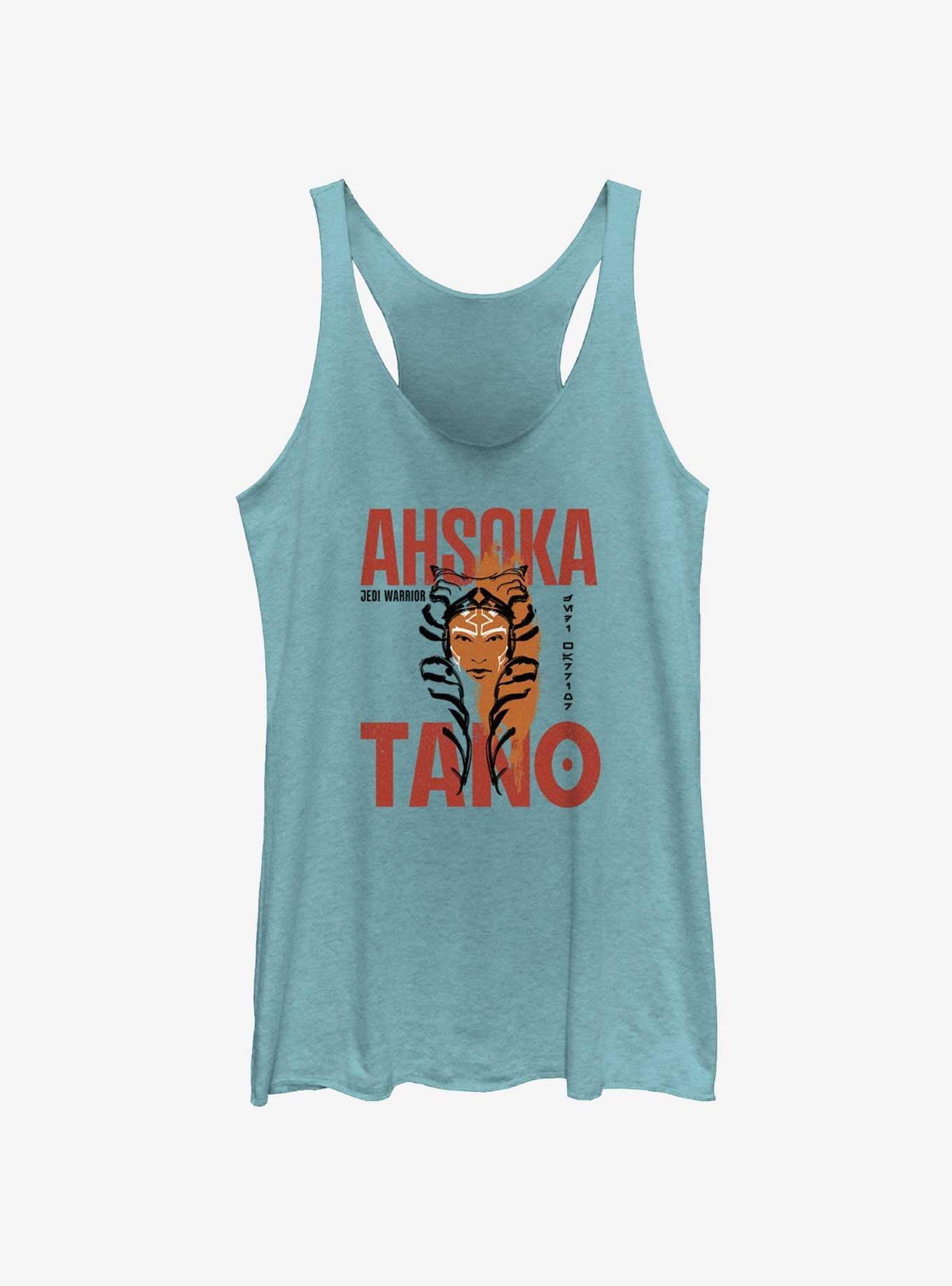 Star Wars Ahsoka Face Overlay Womens Tank Top, TAHI BLUE, hi-res