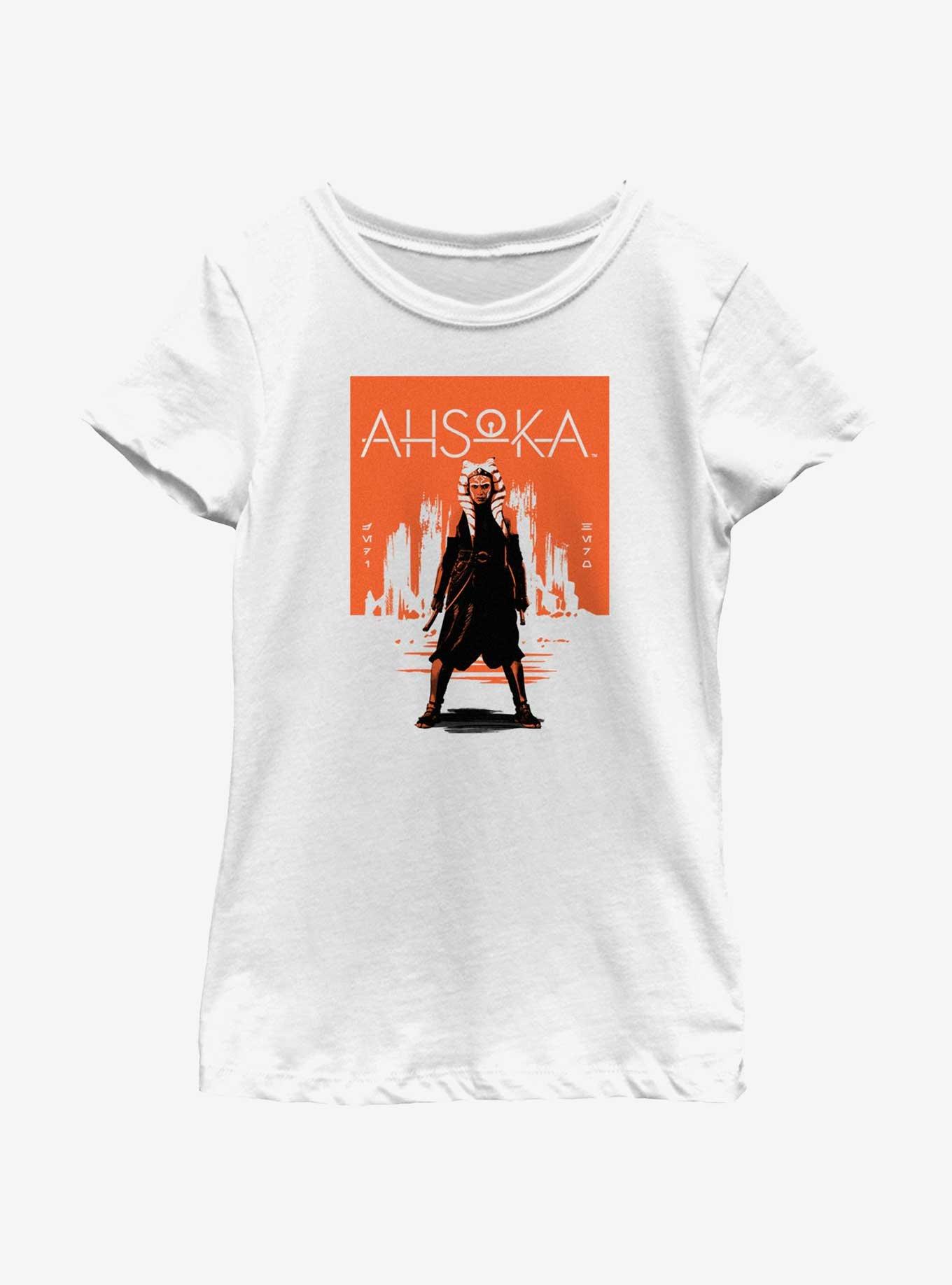 Star Wars Ahsoka Action Stance Youth Girls T-Shirt, , hi-res