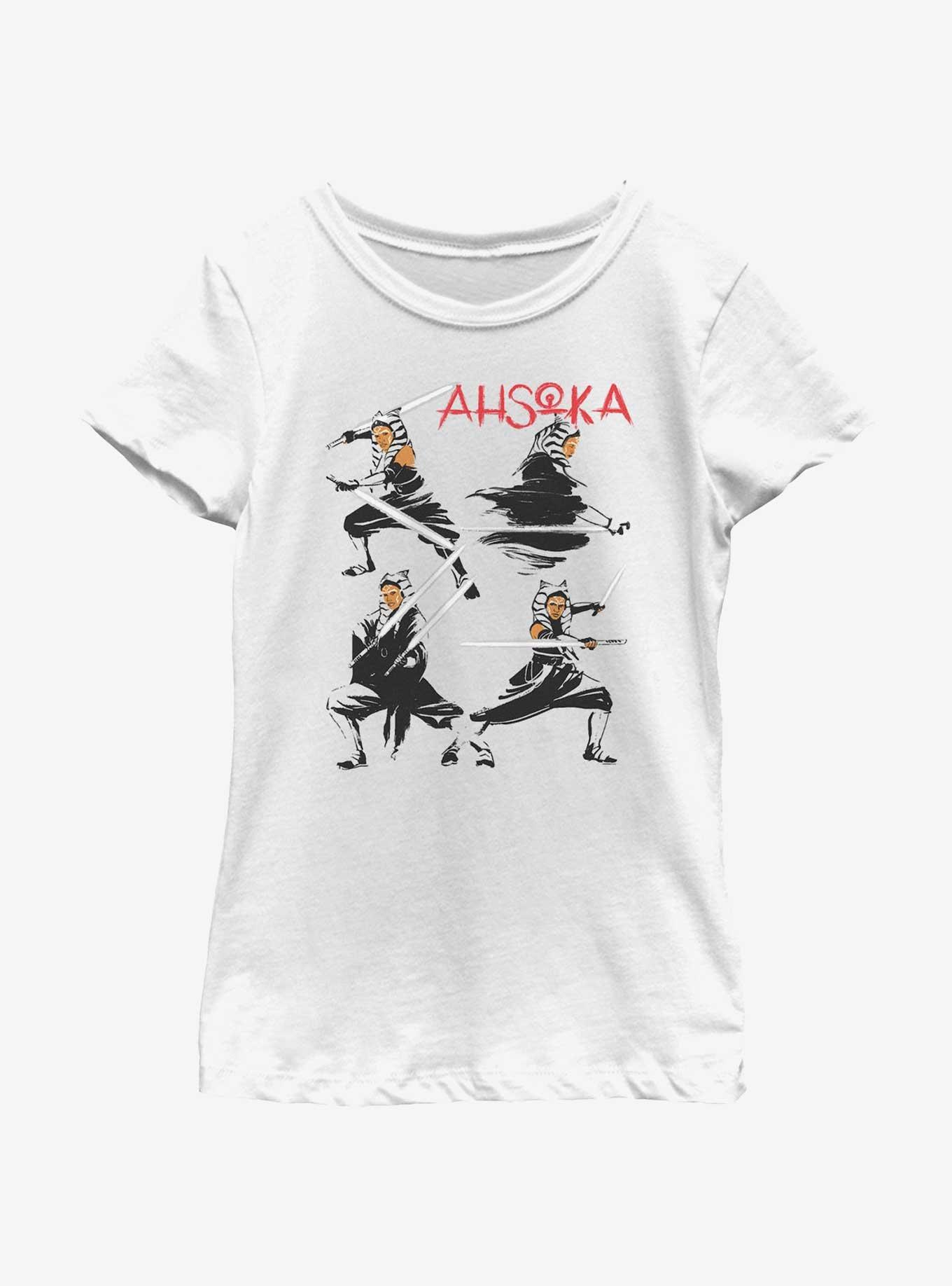 Star Wars Ahsoka Jedi Strike Youth Girls T-Shirt, WHITE, hi-res