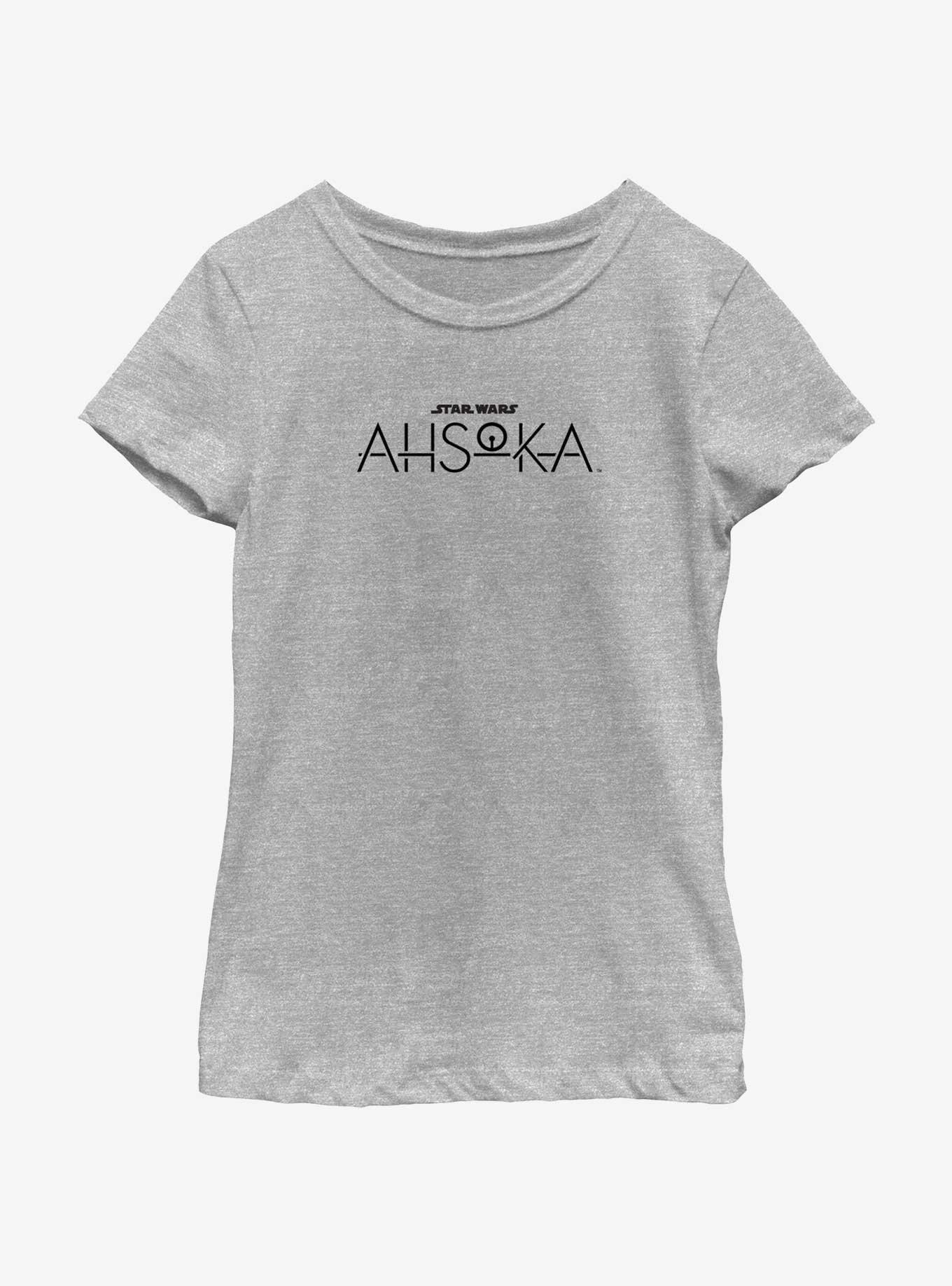 Star Wars Ahsoka Dark Logo Youth Girls T-Shirt, ATH HTR, hi-res