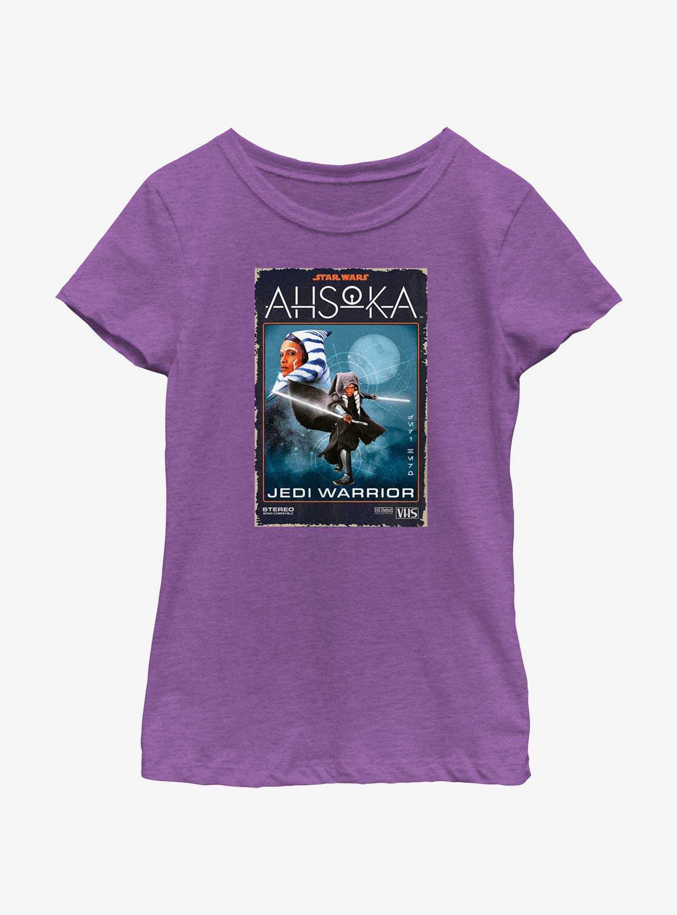 Star Wars Ahsoka Jedi Warrior VHS Youth Girls T-Shirt, , hi-res
