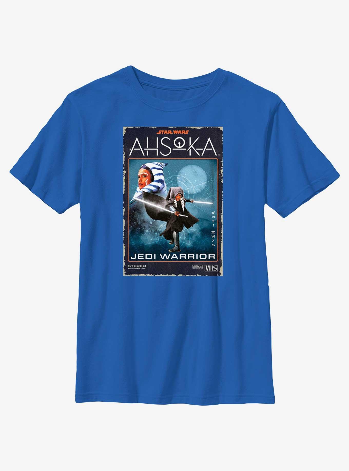 Star Wars Ahsoka Jedi Warrior VHS Youth T-Shirt, ROYAL, hi-res