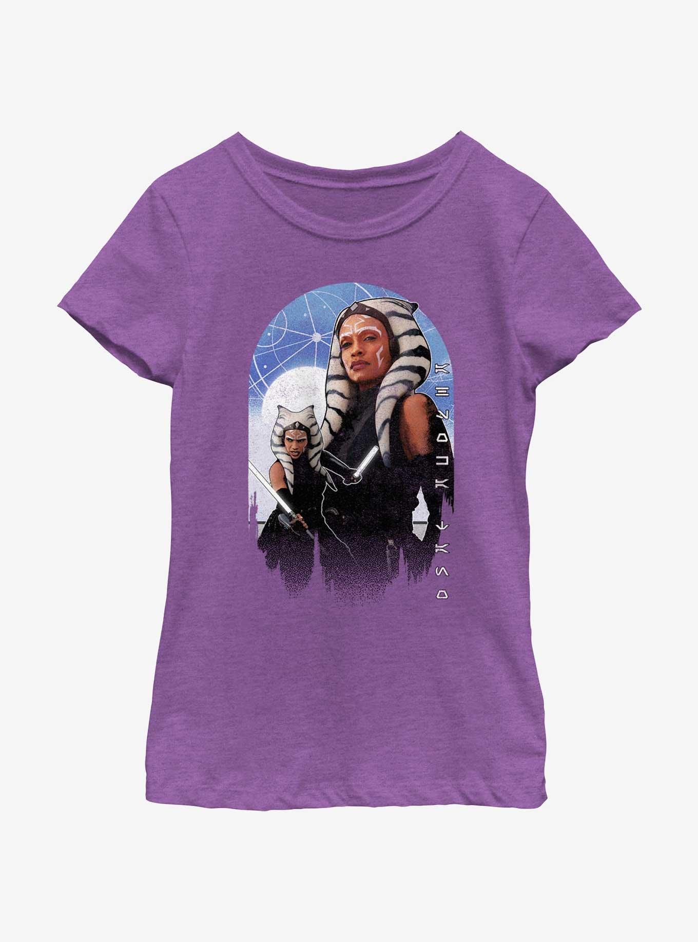 Star Wars Ahsoka Celestial Warrior Youth Girls T-Shirt, , hi-res