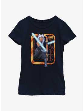 Star Wars Ahsoka Saber Badge Youth Girls T-Shirt, , hi-res