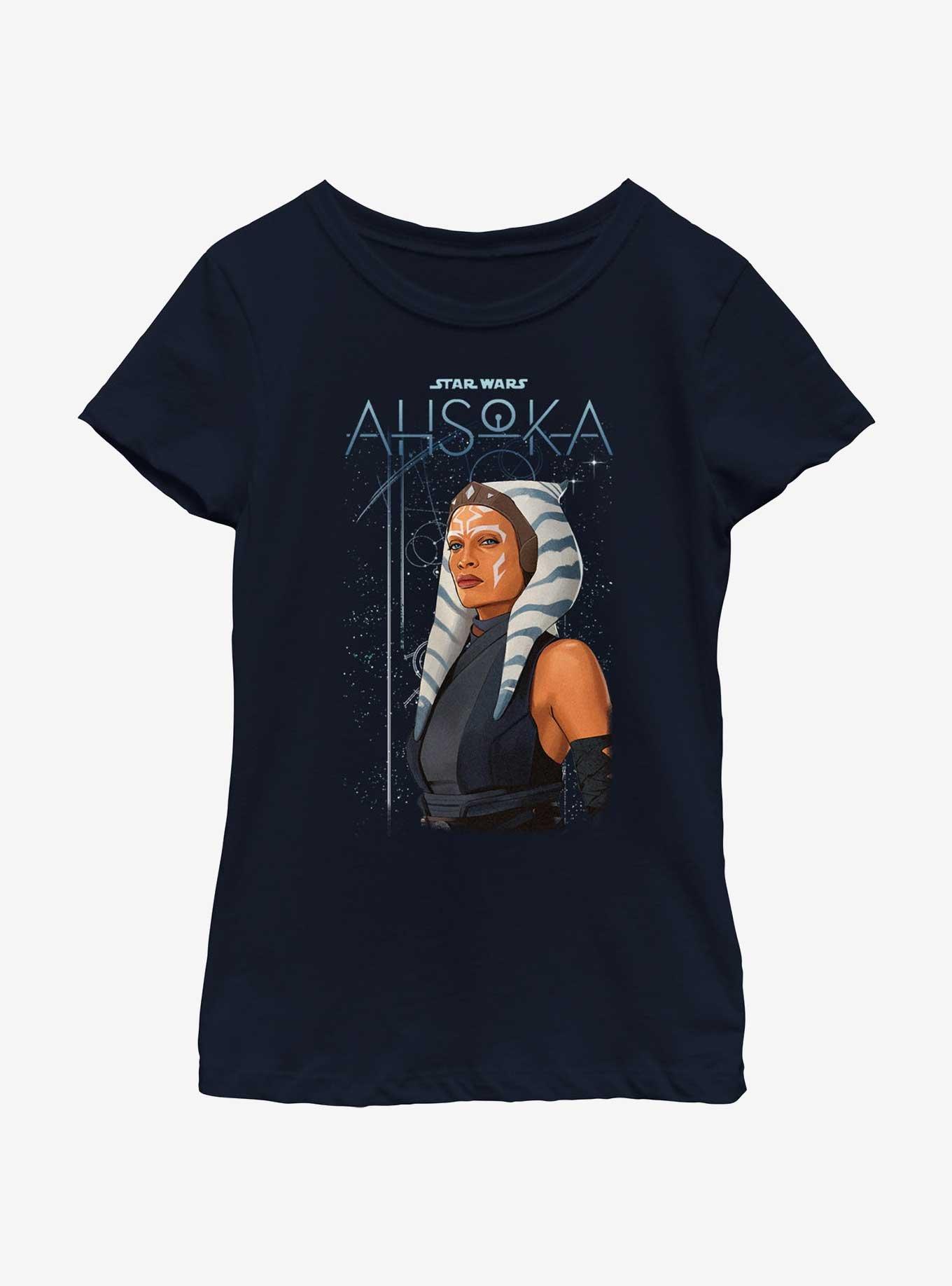 Star Wars Ahsoka Celestial Jedi Youth Girls T-Shirt BoxLunch Web Exclusive, , hi-res