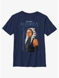 Star Wars Ahsoka Celestial Jedi Youth T-Shirt BoxLunch Web Exclusive, NAVY, hi-res