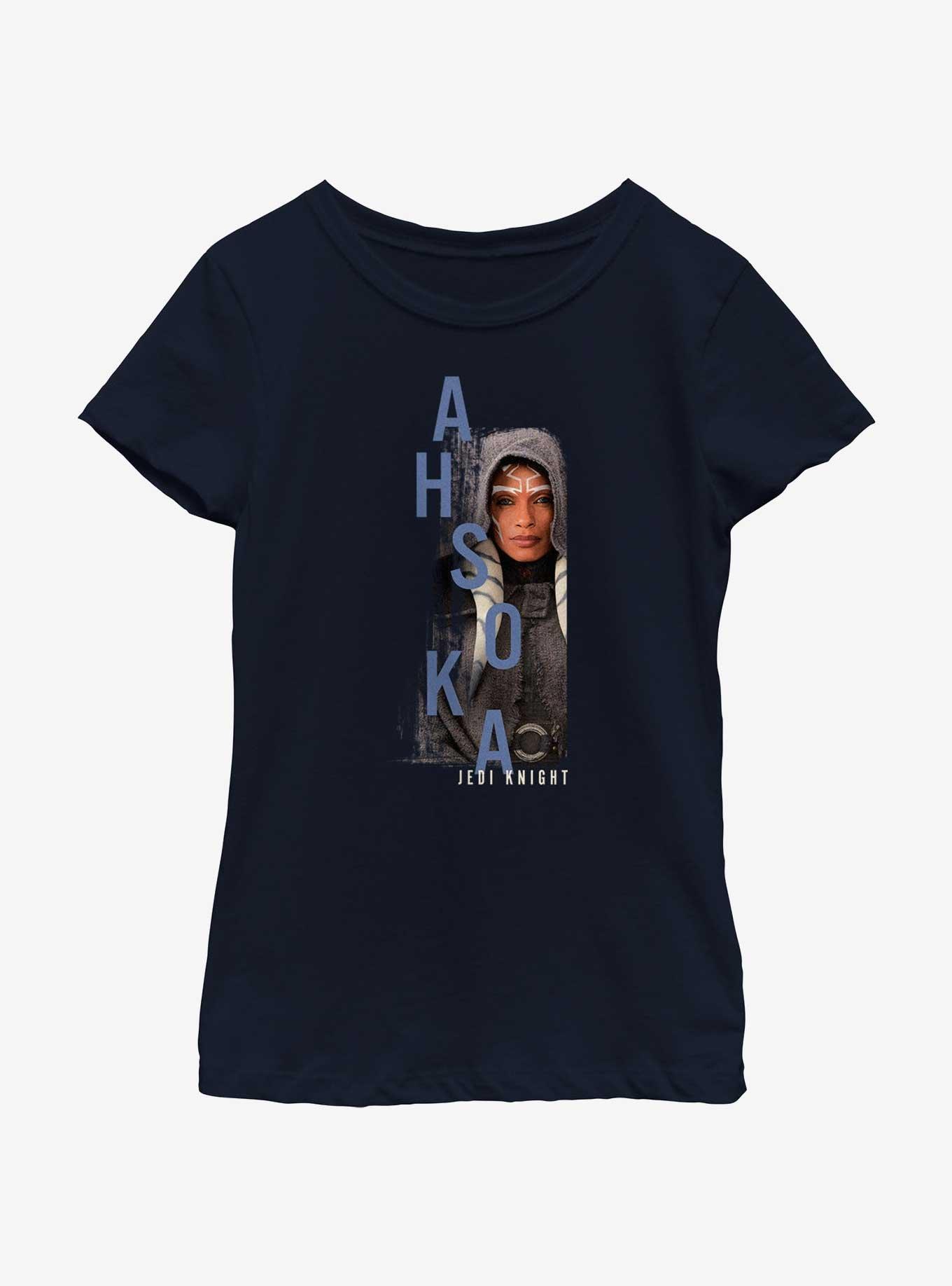 Star Wars Ahsoka Jedi Knight Youth Girls T-Shirt, NAVY, hi-res