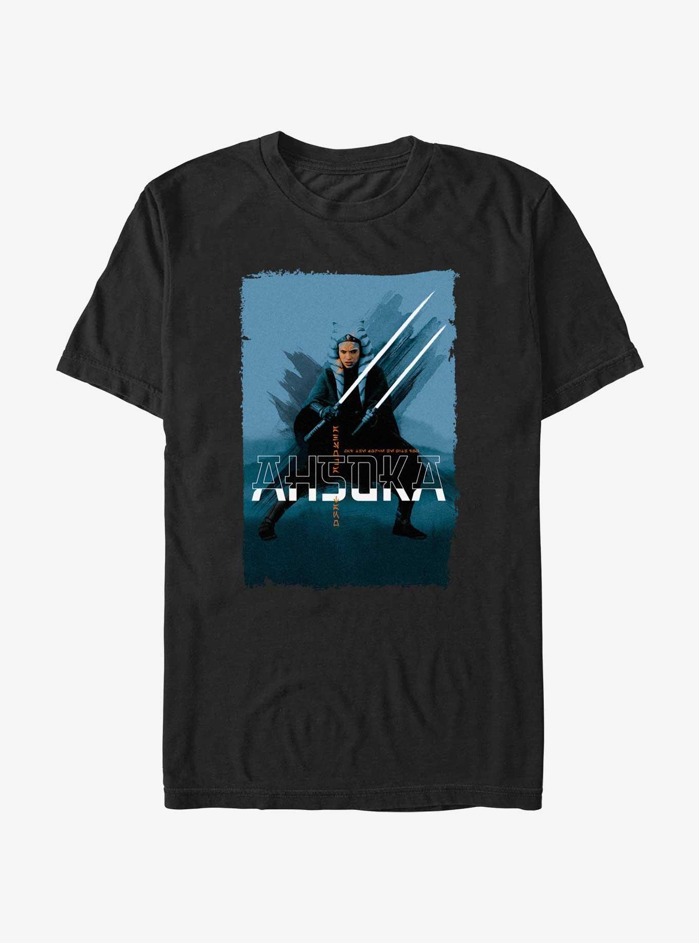 Star Wars Ahsoka Cold Tonal T-Shirt, BLACK, hi-res