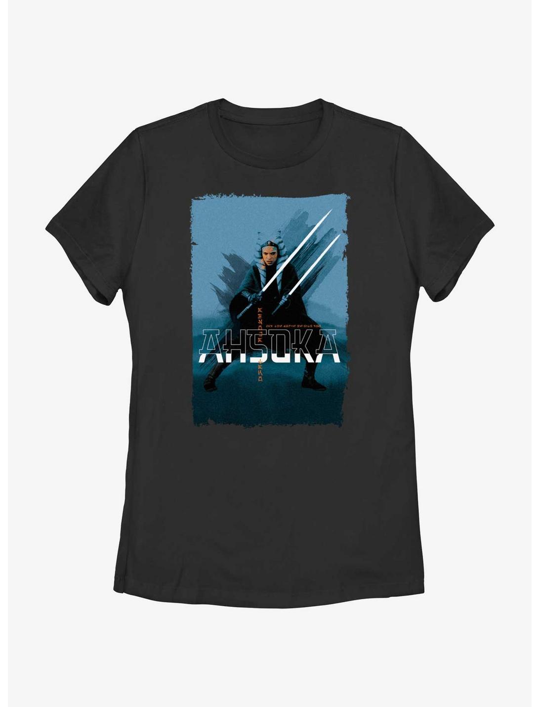 Star Wars Ahsoka Cold Tonal Womens T-Shirt, BLACK, hi-res
