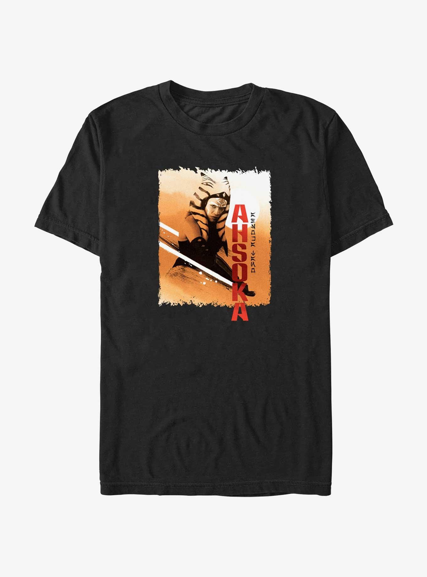 Star Wars Ahsoka Warm Tonal Swoosh T-Shirt, BLACK, hi-res