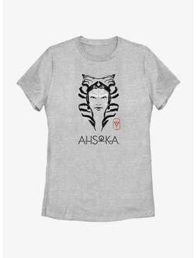 Star Wars Ahsoka Face Portrait Womens T-Shirt, , hi-res