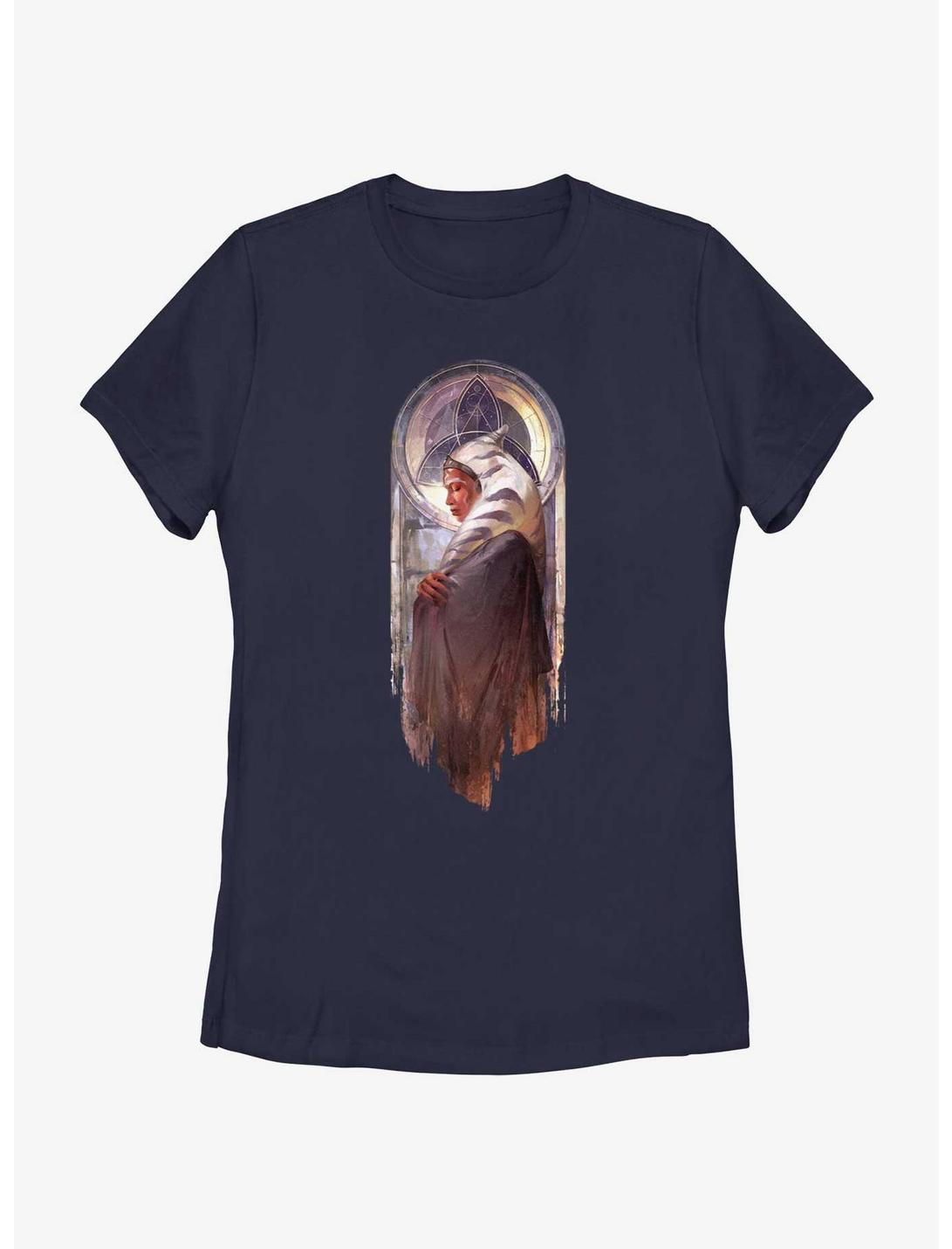 Star Wars Ahsoka Monastic Painting Womens T-Shirt, NAVY, hi-res