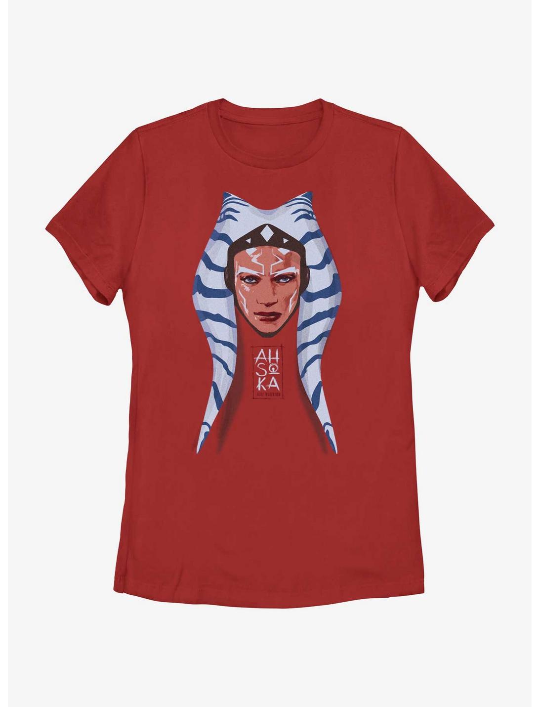 Star Wars Ahsoka Montral Portrait Womens T-Shirt, RED, hi-res