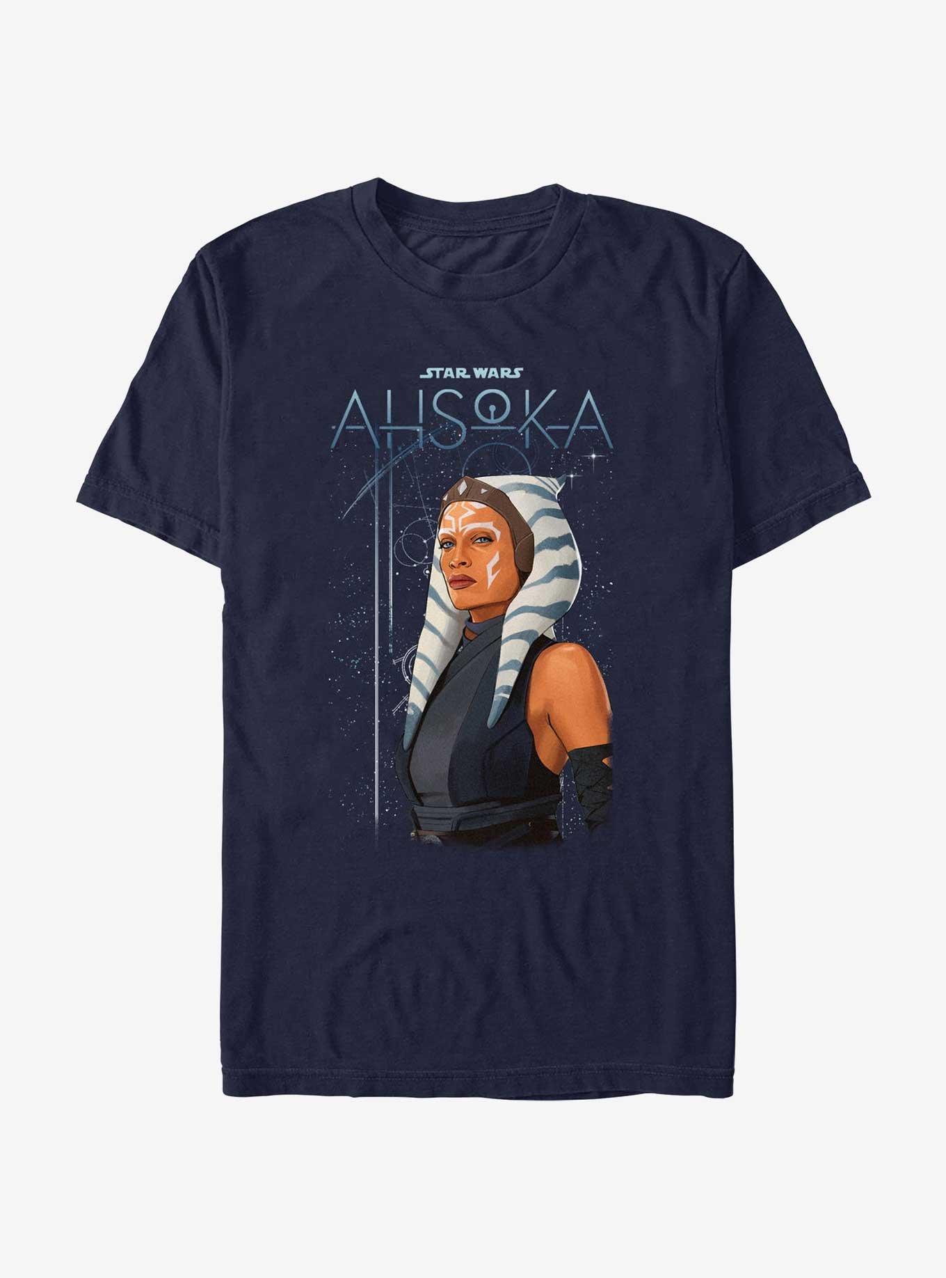 Star Wars Ahsoka Celestial Jedi T-Shirt Her Universe Web Exclusive, NAVY, hi-res