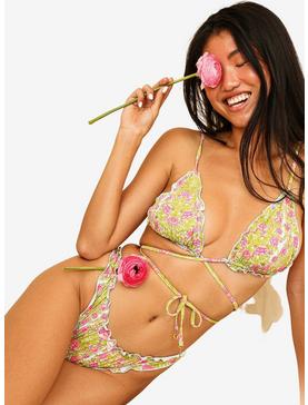 Dippin' Daisy's Sage Swim Top Multi-Colored Floral, , hi-res