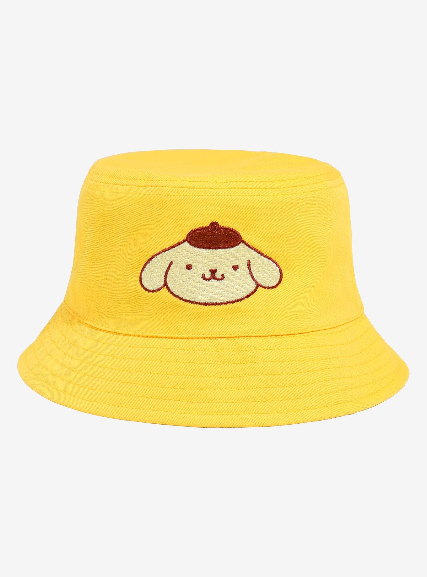 ✴新品✴Boniture☆Pon Pon Cap Sanrio Pompompurin Reversible Gingham Bucket Hat | BoxLunch