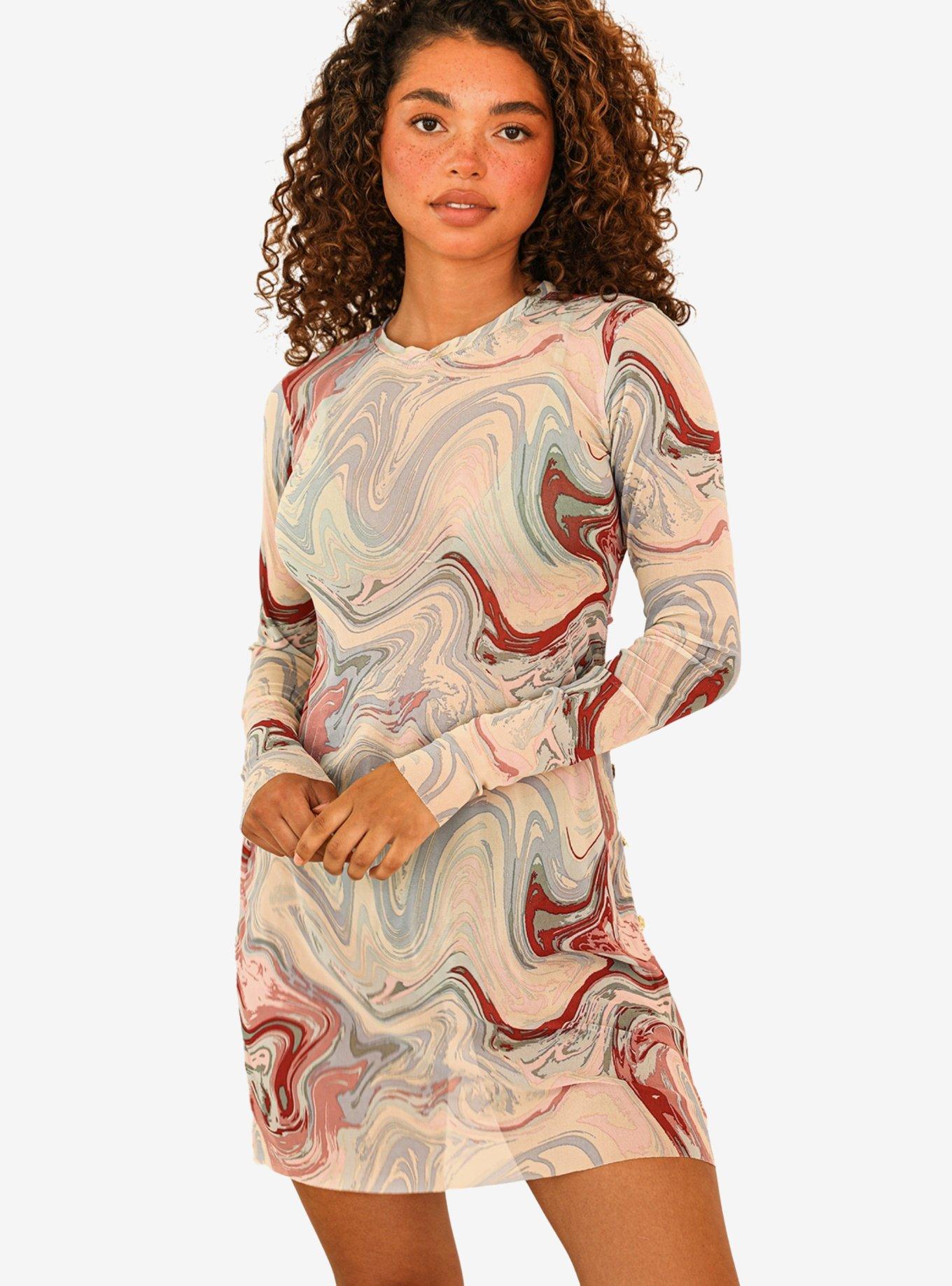 Dippin' Daisy's Main Character Swim Dress Cover-Up Multi-Colored Ripples, , hi-res