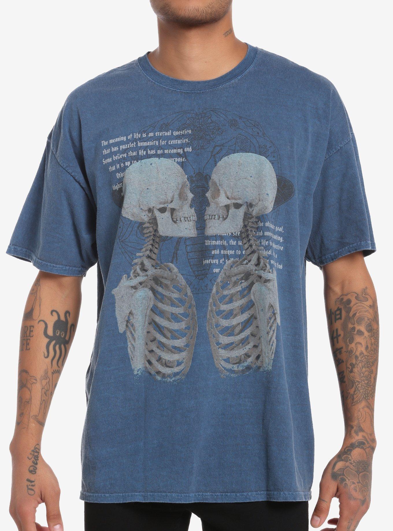 Social Collision® Meaning Of Life Skeletons T-Shirt, , hi-res