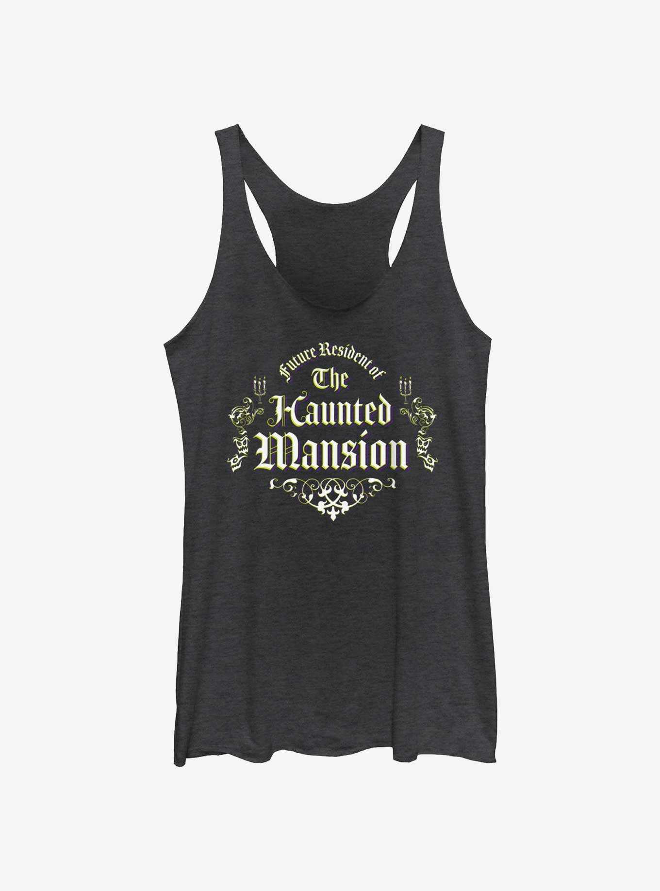 Disney Haunted Mansion Skull Graveyard Ghosts Womens Tank Top