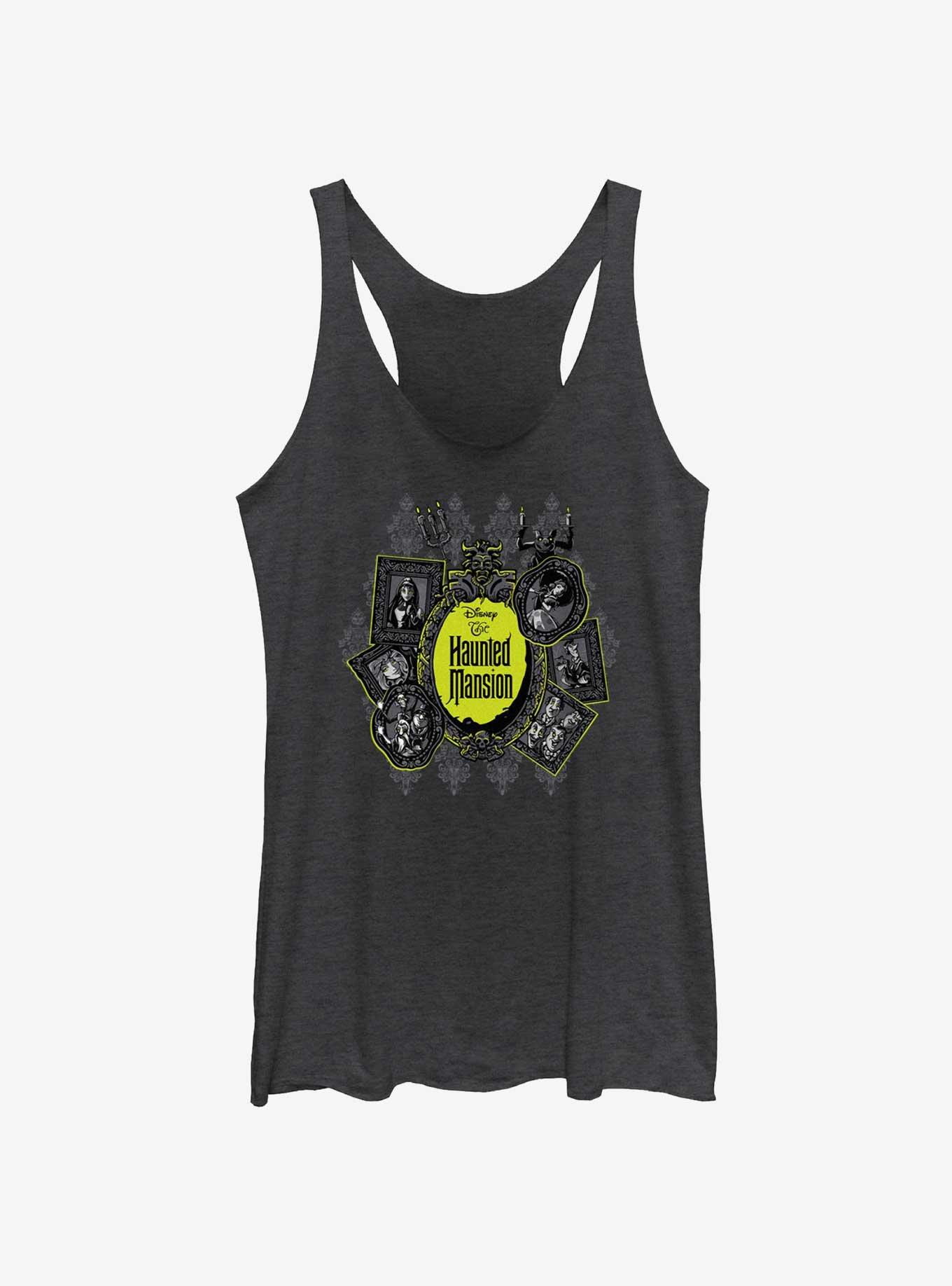 Disney Haunted Mansion Resident Portraits Womens Tank Top, BLK HTR, hi-res