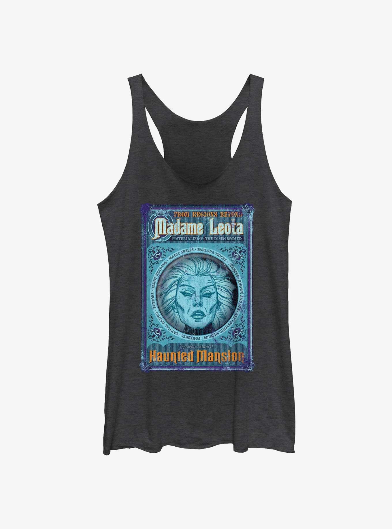 Disney Haunted Mansion Madame Leota Poster Womens Tank Top, BLK HTR, hi-res