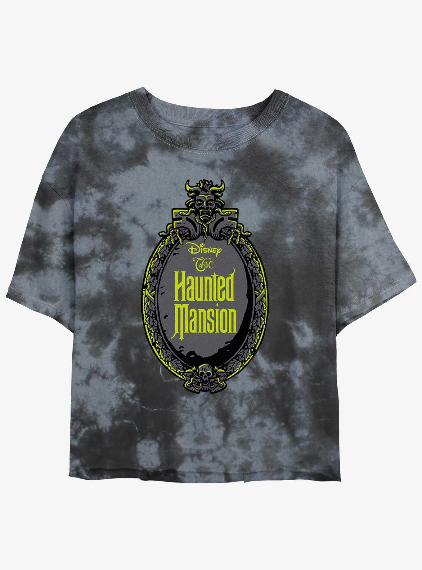 Disney Haunted Mansion Haunted Mirror Tie-Dye Womens Crop T-Shirt, , hi-res