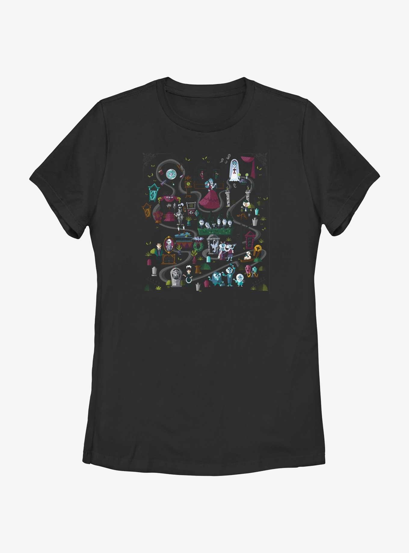 Disney Haunted Mansion Mansion Map Womens T-Shirt, , hi-res