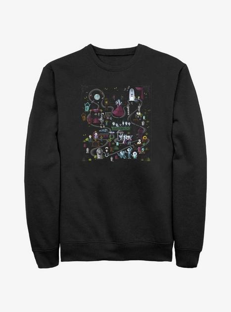 Disney Haunted Mansion Mansion Map Sweatshirt - BLACK | BoxLunch