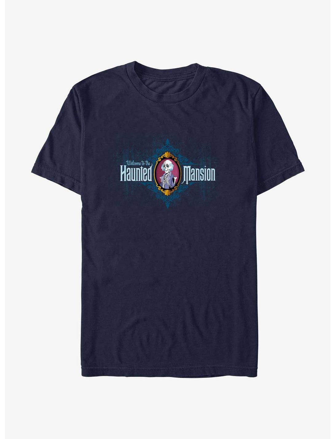 Disney Haunted Mansion Master Gracey Skeleton Portrait T-Shirt, NAVY, hi-res