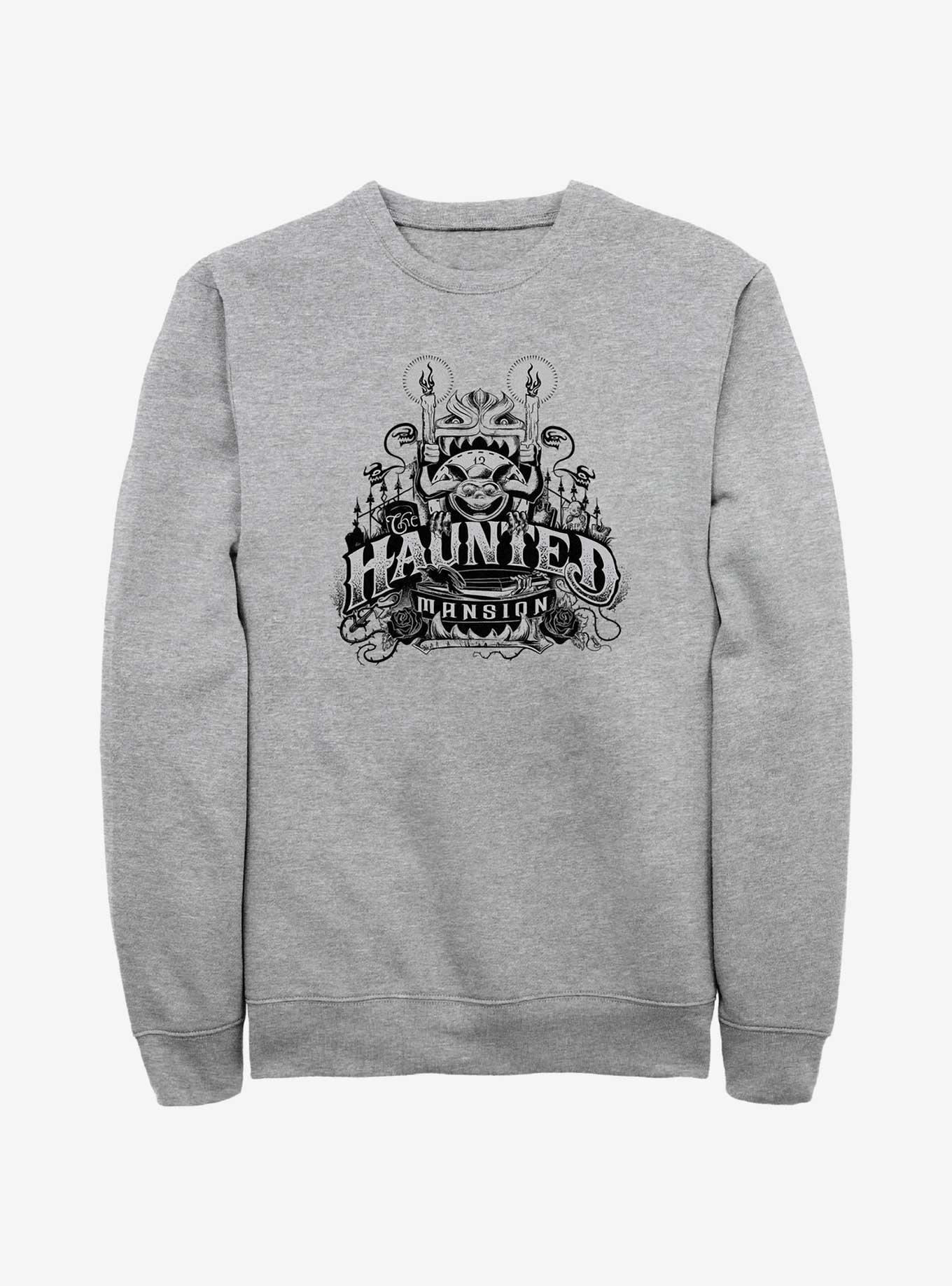 Disney Haunted Mansion Haunted Gargoyle Candles Sweatshirt, ATH HTR, hi-res