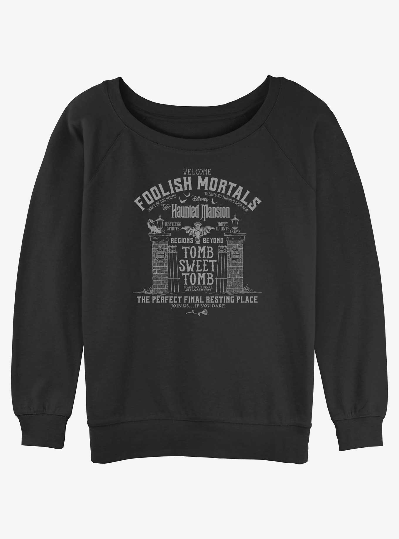 Disney Haunted Mansion Tomb Sweet Tomb Womens Slouchy Sweatshirt, BLACK, hi-res