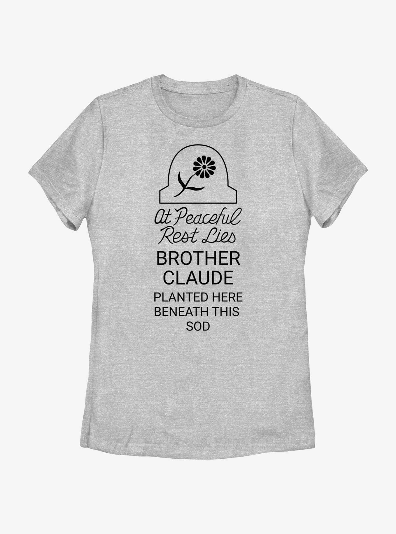 Disney Haunted Mansion Peaceful Rest Lies Brother Claude Womens T-Shirt, ATH HTR, hi-res