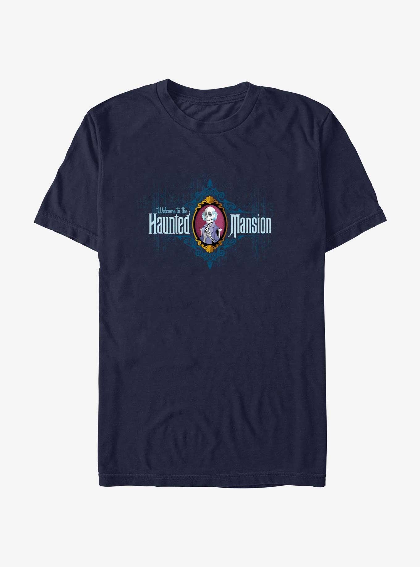 Disney Haunted Mansion Master Gracey Skeleton Portrait T-Shirt, NAVY, hi-res