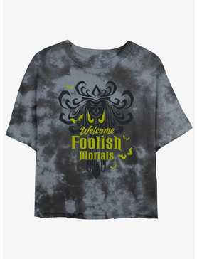 Disney Haunted Mansion Spooky Eyes Welcome Foolish Mortals Tie-Dye Womens Crop T-Shirt, , hi-res