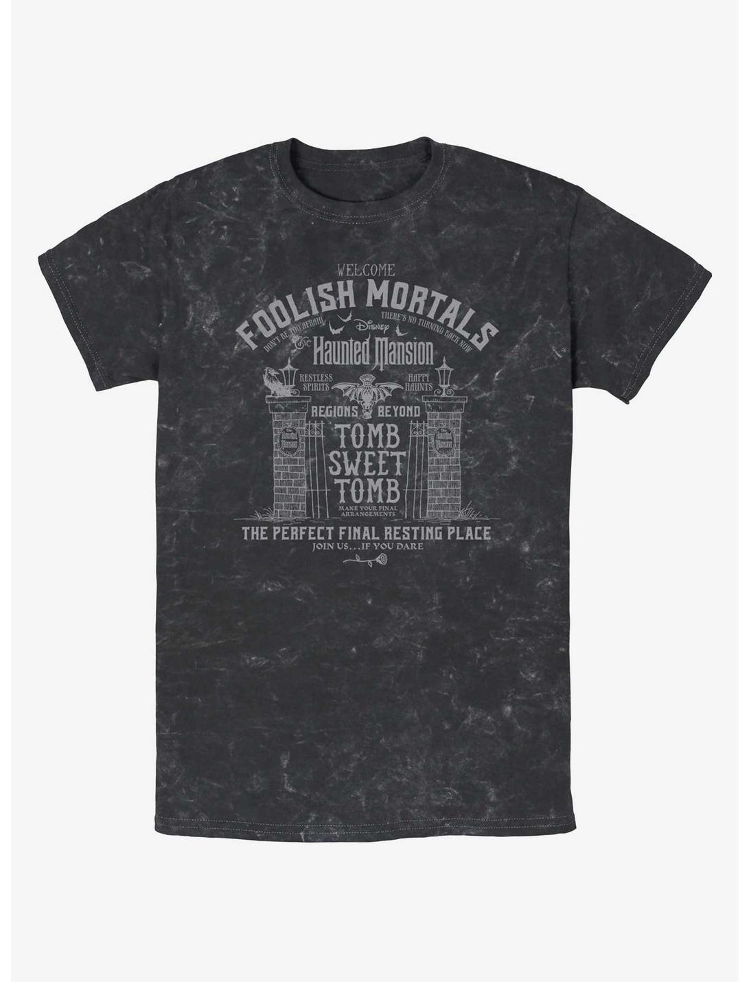Disney Haunted Mansion Tomb Sweet Tomb Mineral Wash T-Shirt, BLACK, hi-res